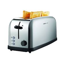 Acier Inoxydable 6 Niveaux De Brunissement Grille Pain Inox Automatique A 2 Longues Fentes Pour 4 Tranches Arendo Isolation Thermique 1500w Fonction De Decongelation Staiindojkt Ac Id