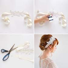 How to make bridal headpieces. How To Make A Gorgeous Wedding Hair Accessory In Less Than 5 Minutes Diy Wedding Headband Diy Hair Accessories Lace Headbands