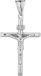 Shop our jesus cross necklace selection from the world's finest dealers on 1stdibs. Amazon Com Fine Jesus Christ Inri Crucifix Cross Pendant 1 17 In Solid Sterling Silver Claddagh Jewelry