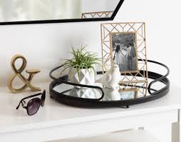 Metal Mirrored Ornate Accent Tray Mirror Tray Decor Tray Decor Vanity Tray