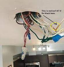Remove the existing light fixture. Ceiling Light Red White Black Wires Swasstech