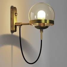 Retro Antique Brass 1 Light Wall Sconce In Globe Shade Decorative Wall Light For Hallway Foyer Restaurant Industrial Wall Lamp Vintage Wall Lights Wall Lights Retro