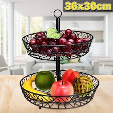 Maybe you would like to learn more about one of these? 2 Tier Holder Storage Organizer Kitchen Fruit Basket Rack Stand Wire Black