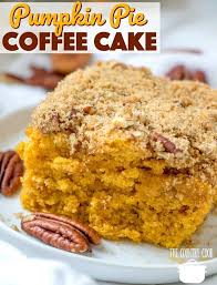 Pumpkin Pie Coffee Cake Recipe From The Country Cook This Recipe Makes The Perfect Fall Desse Pumpkin Recipes Dessert Pumpkin Coffee Cakes Coffee Cake Recipes