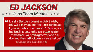 Senator Ed Jackson isn't afraid to call a spade a spade. He's been a  champion for conservative values in Tennessee, and I'm honored to have him 