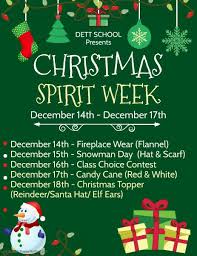 Each day during spirit week has a different theme in which business owners, staff, and shoppers can participate in. Christmas Spirit Week News And Announcements