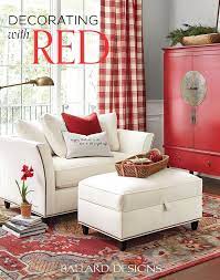 Easy Ideas For Decorating With Red Ballard Designs Ballard Designs Living Room Plaid Living Room Red Living Room Decor