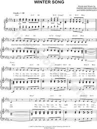 Download Sara Bareilles Winter Song Sheet Music In Bb Minor Transposable Download Print Sku Mn0069606
