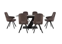 You should also be aware that dining table dimensions can vary slightly from manufacturer to manufacturer, so do not assume that all tables. Enterprise Dining Table 4 Swivel Side Chairs And 2 Swivel Arm Chairs Dining Set Furniture Village