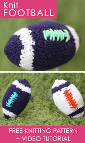 How To Knit Football Super Bowl Diy Studio Knit
