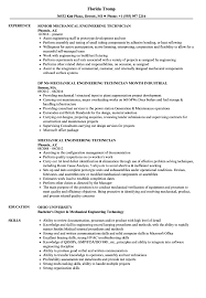Cv examples see perfect cv examples that get you jobs. Mechanical Engineering Technician Resume Samples Velvet Jobs
