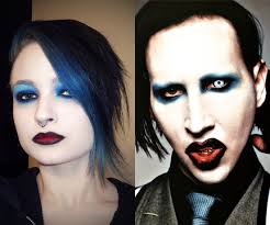 Here, marilyn will be rocking a black leather jacket and not wearing makeup. Marilyn Manson Inspired Makeup V1 1 By Ookamiamaterasu On Deviantart
