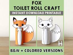 キツネのトイレットペーパーの芯を使ったクラフト（作り方付き） - Etsy 日本