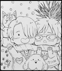 Use this page as a poster or file. Anime Coloring Pages Yuri On Ice Coloring And Drawing