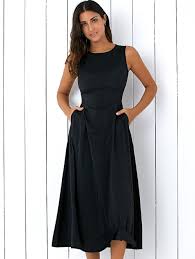 Long A Line Sleeveless Semi Formal Plain Prom Dress Plain Prom Dresses Midi Dress Sleeveless Fashion