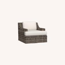 Shop stylish outdoor furniture at pottery barn today. Pottery Barn Huntington Slope Arm Swivel Chair Aptdeco