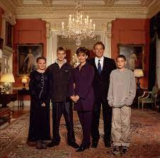 Prime minister tony blair poses with his youngest son leo, wife cherie and children nicholas, kathryn and euan on the steps of his official residence. Npg X126119 Kathryn Blair Euan Blair Cherie Blair Nee Booth Tony Blair Nicky Blair Portrait National Portrait Gallery