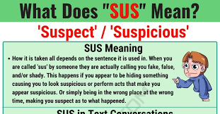 It is what it is i just need to see you 'n hold you 'n cry with you 'n be with you. Sus Meaning What Does Sus Mean And Stand For 7esl Text Abbreviations Meant To Be Words