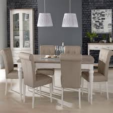 Beautiful white grey coastal themed extendable dining table combining durability functionality and style to. Geneva Dining Table 6 Chairs Cookes Furniture