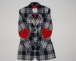 Black And White Plaid Jacket Moschino Jacket Moschino Blazer Vintage Moschino Cheap And Chic Plaid Wool Red Heart Patches Moschino Cheap And Chi Plaid Jacket Blazer Moschino Cheap And Chic