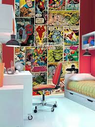 Transform Your Room With This Awesome Marvel Comics Wall Mural The Mural Has A Comic Book Theme That Features Superheroe Marvel Room Marvel Bedroom Comic Room