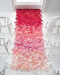 7 Insider Tricks For Creating Amazing Wedding Flowers Rose Petal Aisle Wedding Petals Ombre Wedding