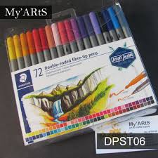 Staedtler 3200 Double Ended Fibre Tip Pen 72 Warna Di 2020 Pena Warna Drawing