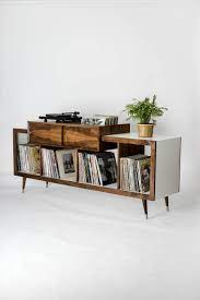 Simplihome draper solid wood 32 inch wide mid century modern low storage cabinet in medium auburn brown, with 2 doors, 2 adjustable shelves 4.1 out of 5 stars 21 $196.20 $ 196. Mid Century Minimalist Audiophile Record Cabinet Tactile