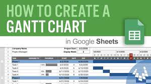 How To Create A Gantt Chart In Google Sheets Youtube