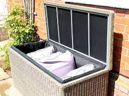Outdoor cushion storage that guarantee a great time with friends outside! Scarborough Outdoor Synthetic Rattan Waterproof Storage Box Medium