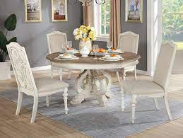 In this article we have a bunch of interesting white kitchens that are set in different layouts and designs to make sure that they appeal to every taste. Furniture Of America Cm3150wh Rt Arcadia Antique White Round Dining Room Set