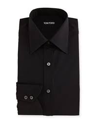 Tom Ford Classic Barrel Cuff Dress Shirt Black Shirts Mens Shirt Dress Black Shirt Dress