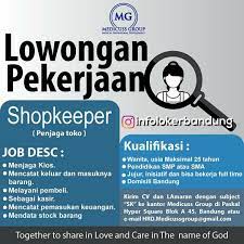 Temukan lowongan kerja toko dan peluang kerja di cibinong yang ditemukan oleh loker.my.id. Info Loker Cibinong Jaga Toko Guru Paud