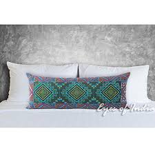 Vintage moroccan gold bolster lumbar decorative pillow. Eyes Of India 14 X 32 Green Purple Embroidered Colorful Decorative Boho Bohemian Indian Bolster Long Lumbar Sofa Couch Pillow Cushion Cover Moroccan Cover Only Buy Online In Bahamas At Bahamas Desertcart Com
