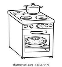 A complete beginners guide to zoom 2020 update everything you need to know to get started duration. Coloring Book Children Electric Stove Black Stock Vector Royalty Free 1495172471