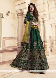 Buy Green Embroidered Mehndi Designer Lehenga Choli Online Designer Lehenga Choli Green Lehenga Silk Lehenga