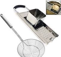 Premium Grade Stainless Steel Spaetzle Maker with Comfort Grip Handle,  Stainless Steel Spider Strainer Skimmer Spoon Pasta Strainer, Homemade ...