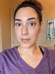 First attempt yesterday with my new makeup. Love how it hides my red cheeks  but still looks light and natural. The contouring still scares me but I'll  keep trying 🤗