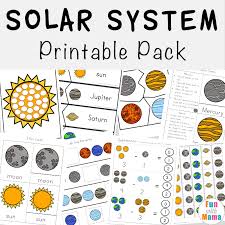 Help kids begin to learn about the amazing thigns in our outer space by colouring a cute solar system coloring page.this pack of solar system coloring pages include lots of pages with one planet coloring page per planet plus solar system coloring sheets for the asteroid belt, sun, moon, and more! Solar System Printable Worksheets And Activities Pack Fun With Mama