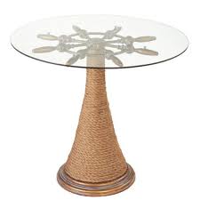 Ship S Wheel End Table Accent Table Glass Table Bistro Table