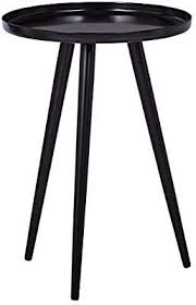 Amazon Com Rivet Modern Round Metal Side End Accent Table 15 W Black Kitchen Dining Accent Table Modern Round Small Round Side Table