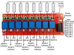 The uln2803 ic consists of eight npn darlington pair which provides the proper current amplification required by the loads. 8 Relay Interfacing Board