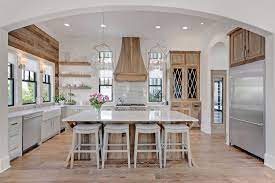 Kitchen cabinets and island different colors. Farmhouse Style Kitchen Design Ideas To Inspire You
