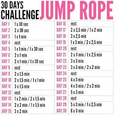 30 Day Challenge Jump Rope My Favorite Get Fit X Jump