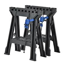 Muscle Rack 29 In Heavy Duty Folding Sawhorse 2 Pack Fshl 2pk Folding Sawhorse Muscle Work System
