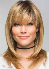 Shaggy red haircut with bangs. Layered Shag Hairstyle With Bangs Medium Synthetic Capless Wigs M Wigsbuy Com
