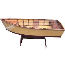 Vintage Row Boat Coffee Table W Glass Top Dale Norfolk Ltd Ed 4 Feet Long Coffee Table Table Glass Top