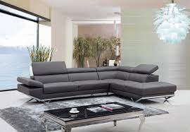 39 w corner sectional sofa grey low height modern contemporary neutral simple. Divani Casa Quebec Modern Dark Grey Eco Leather Sectional Sofa