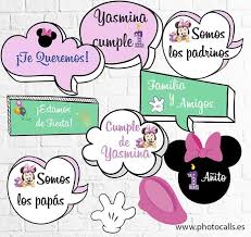 Así que todo muy personalizado.y los atrezzos son además de las manualidades, silla de playa, tablas de surf, sombreros, flotadores, etc. Atrezzo Imprimible Minnie