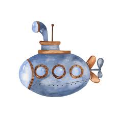 Watercolor Cute Cartoon Submarine Clipart Submarine Clipart Clipart Adventure Png And Vector With Transparent Background For Free Download Baby Clip Art Nautical Watercolor Clip Art